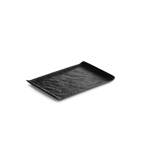 Mikasa Hospitality 5315169 Chic Black Porcelain 11.8" x 8.3" Plate - 1 Doz