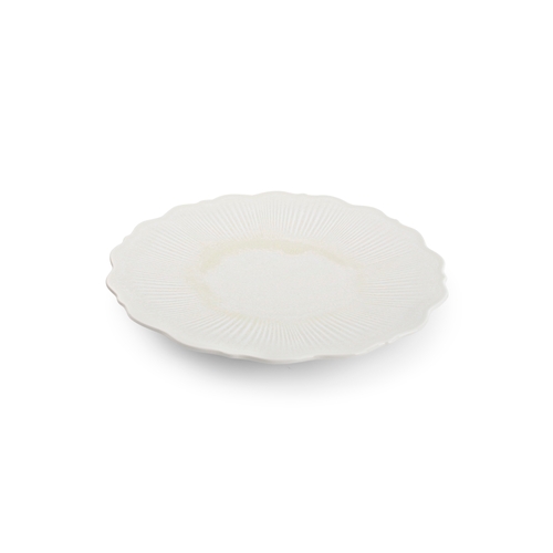 Mikasa Hospitality 5315220 Chic White Porcelain 11.4" Dia. Floret Plate - 1 Doz
