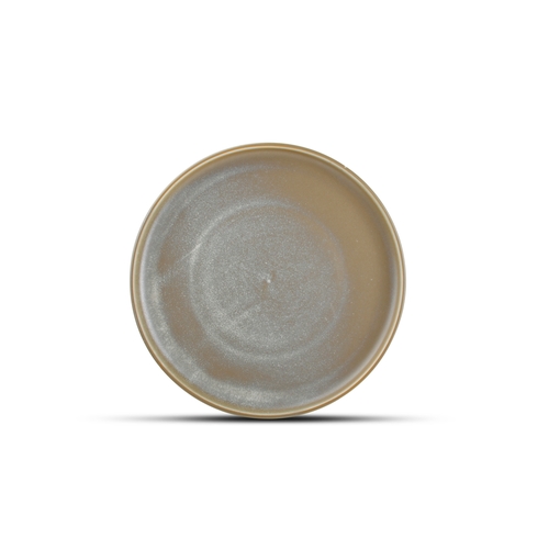 Mikasa Hospitality 5315268 F2D Olive Porcelain 10.2" Dia. Coupe Plate - 16 Each