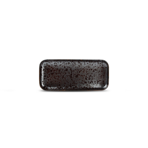 Mikasa Hospitality 5315397 F2D Black Porcelain 8.7" x 3.9" Platter - 32 Each