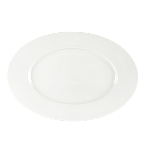 Mikasa Hospitality 5319399 Tendre White Bone China 8.8" Oval Plate