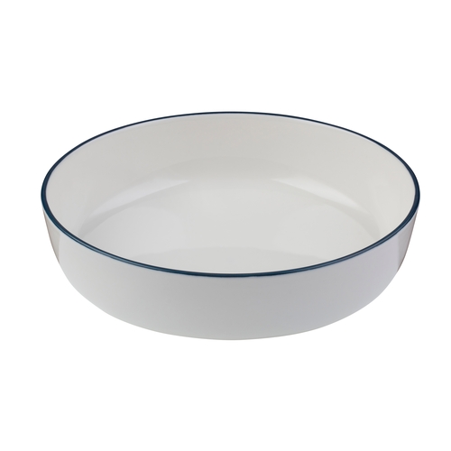 Mikasa Hospitality 5321456 ID Fine Modest Navy Fine China 39.6 oz. Bowl - 6 Each