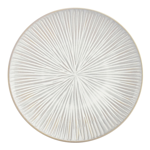 Mikasa Hospitality 5323447 F2D Grey Porcelain 10.2" Dia. Coupe Plate - 2 Doz