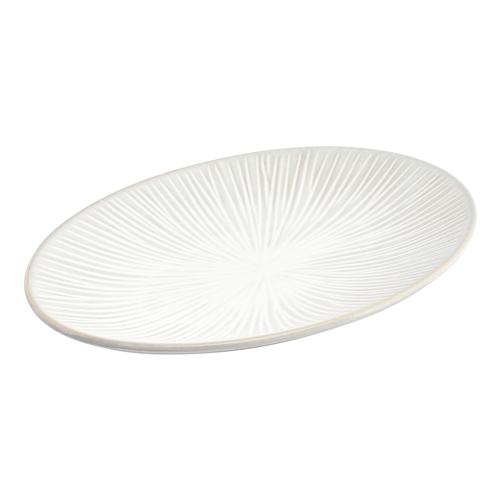 Mikasa Hospitality 5323454 F2D Gray Porcelain 10" x 6.7" Platter - 16 Each