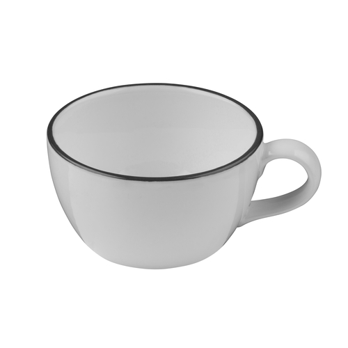 Mikasa Hospitality 5324452 ID Fine Modest Black Fine China 9 oz. Cup - 1 Doz