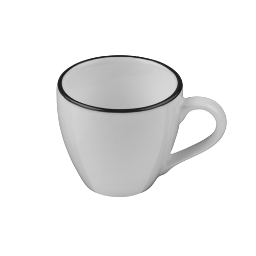 Mikasa Hospitality 5324453 ID Fine Modest Black Fine China 3 oz. Espresso Cup - 1 Doz
