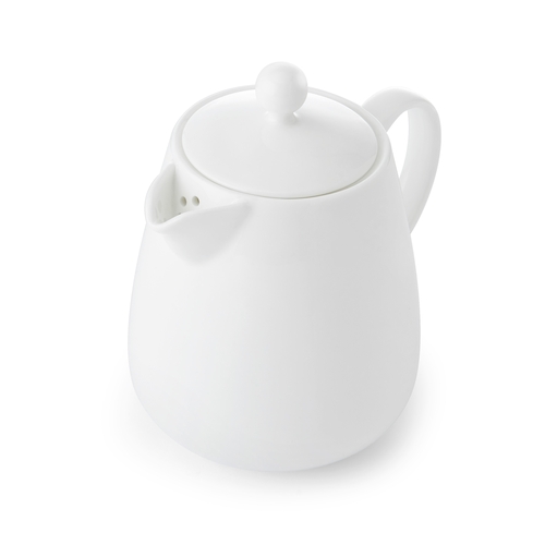 Mikasa Hospitality 5326466 Lola White Bone China 13 oz. Teapot w/ Lid - 16 Each