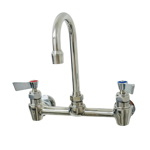 Fisher 53279 8" Wall-Mount Faucet w/ 12" Gooseneck Spout & Swivel Stems