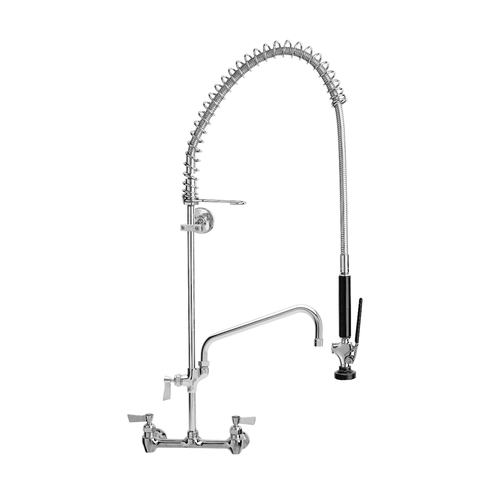 Fisher 53449 8" Wall-Mount Spring Pre-Rinse Unit w/ 6" Add-On Faucet