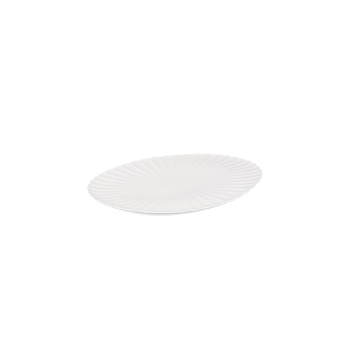 Mikasa Hospitality 5350202 White Bloom Bone China 14.4" x 9.8" Platter - 16 Each