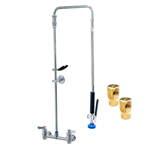 Fisher 55410 8" Backsplash Swivel Pre-Rinse Unit w/ 31" Riser & 15" Hose