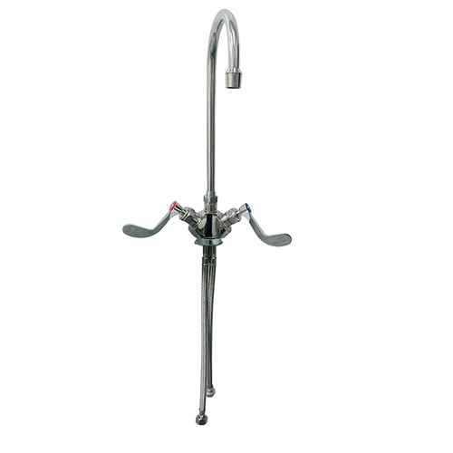 Fisher 57398 Deck-Mount Faucet w/ 6" Gooseneck Spout & Swivel Stems