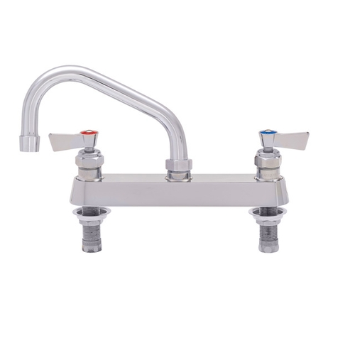 Fisher 57681 8" Deck-Mount Faucet w/ 16" Swing Spout & Swivel Stems