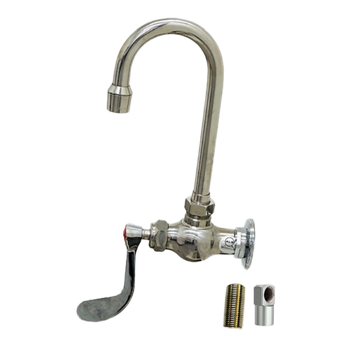 Fisher 58890 Wall-Mount Faucet w/ 6" Gooseneck Spout & Wrist Handle