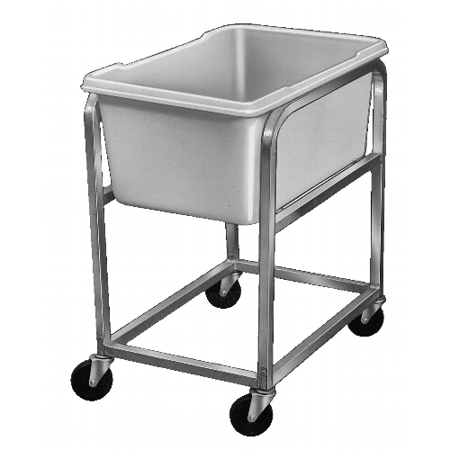 Channel Manufacturing 600 19" x 31" Aluminum Jumbo Bus Bin Cart w/ Bin Included
