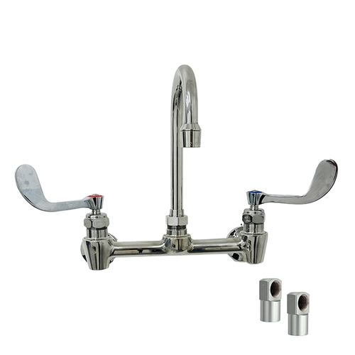 Fisher 61255 8" Backsplash Faucet w/ 12" Gooseneck Spout & Close Elbows