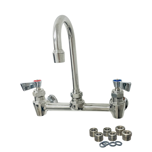 Fisher 61263 8" Backsplash Faucet w/ 12" Gooseneck Spout & EZ-Install