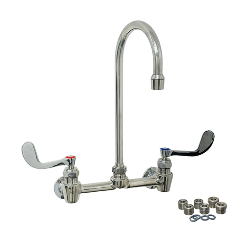 Fisher 61271 8" Backsplash Faucet w/ 12" Gooseneck Spout & EZ-Install