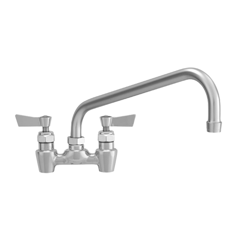 Fisher 62049 4" Backsplash Faucet w/ 12" Swing Spout & Swivel Stems
