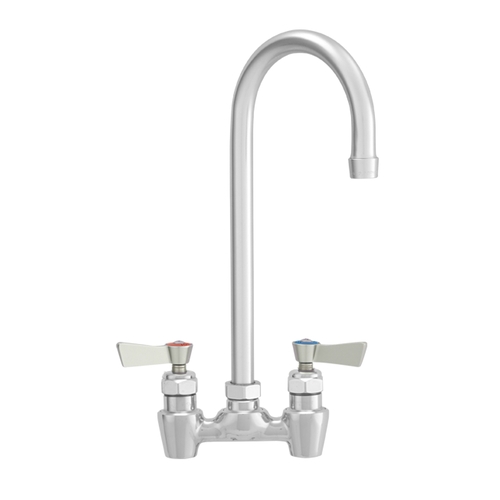 Fisher 62502 4" Backsplash Faucet w/ 12" Gooseneck Spout & Swivel Stems