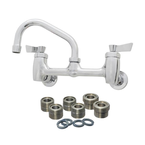 Fisher 64710 8" Backsplash Faucet w/ 10" Swing Spout & EZ-Install Adapter