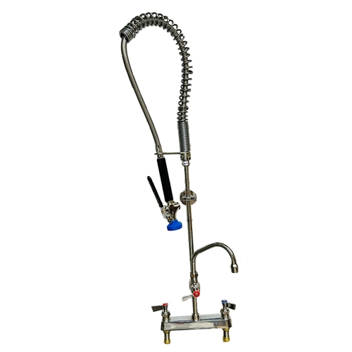 Fisher 68233 8" Deck-Mount Spring Pre-Rinse Unit w/ 8" Add-On Faucet