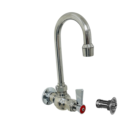Fisher 68942 Single Wall-Mount Lever-Handle Faucet w/ 12" Gooseneck Spout