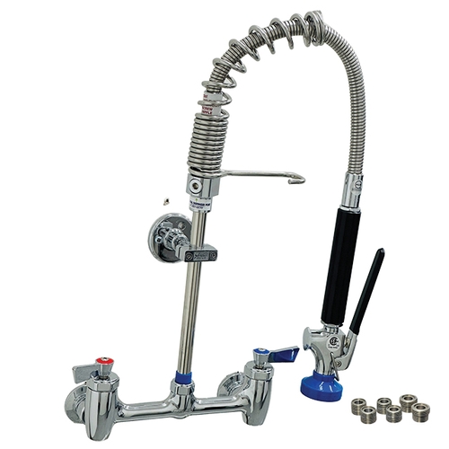 Fisher 70020 8"Backsplash Low-Profile Spring Pre-Rinse Unit w/ EZ-Install