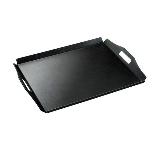 Cal-Mil 930-3-13 26" x 18" x 1"H Black Plastic Low Profile Room Service Tray