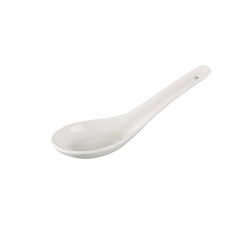 Yanco China AC-005 Abco Super White Porcelain 5.5" Soup Spoon - 6 Doz
