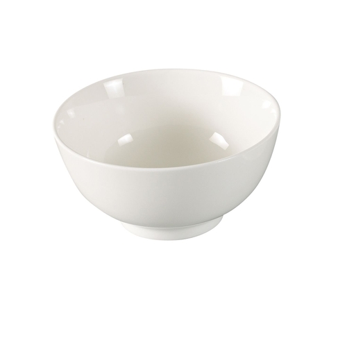 Yanco China AC-007 Abco Super White Porcelain 8.5 oz. 4.5" dia. Rice Bowl-4 Doz