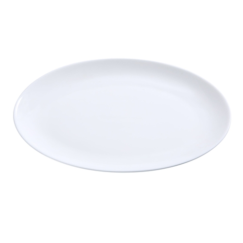 Yanco China AC-12-CP Abco Super White Porcelain 12" x 8" Oval Platter - 1 Doz