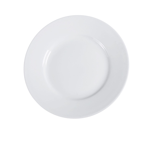 Yanco China AC-22 Abco Super White Porcelain 8.25" dia. Wide Rim Plate - 3 Doz