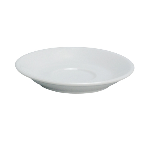 Yanco China AC-36 Abco Super White 4.5" dia. Rolled Edge Saucer - 3 Doz