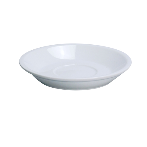 Yanco China AC-57 Abco Super White Porcelain 6.8" Rolled Edge Saucer - 3 Doz