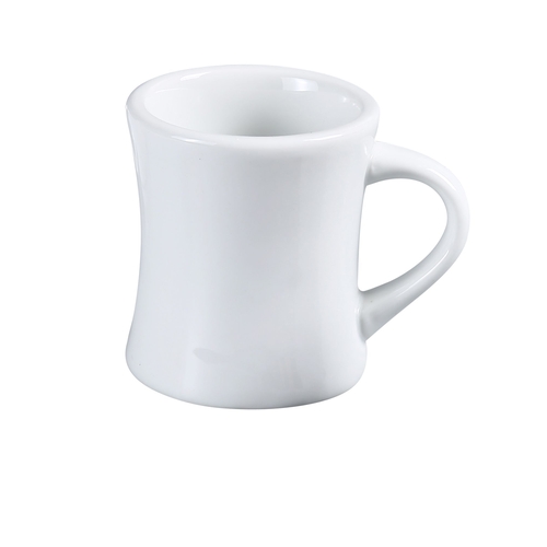 Yanco China AC-75-H Abco Super White Porcelain 8 oz. Hartford Mug - 3 Doz