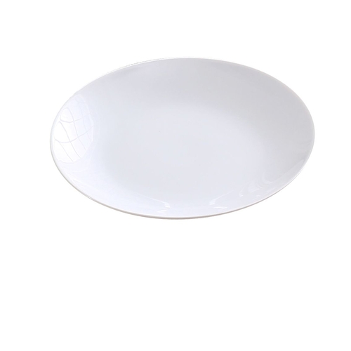 Yanco China AC-8-C Abco Super White Porcelain 8" dia. Coupe Plate - 3 Doz