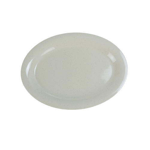 Yanco China AD-209 Ardis Beige Melamine 9.5" x 7.25" Oval Platter - 2 Doz
