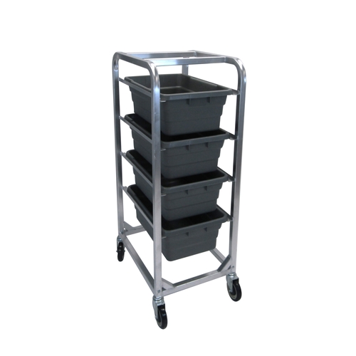 Channel Manufacturing AXD504L 19.5" x 26" x 53" Welded Aluminum Bus Bin Cart 