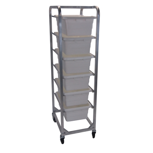 Channel Manufacturing AXD506L 19.5" x 26" x 70.5" Welded Aluminum Bus Bin Cart 