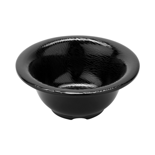 GET B-105-EW-BK Etchedware Textured Black Melamine 10 oz. Soup Bowl - 2 Doz
