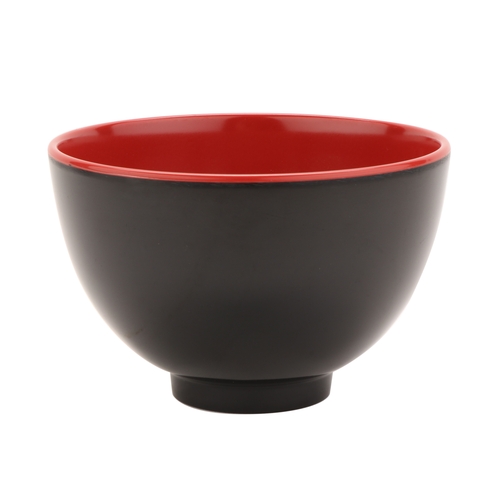 GET B-124-F Fuji Red/Black Melamine 1.2 qt. 6" dia. Bowl - 1 Doz