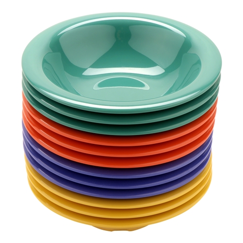 GET B-127-MIX Diamond Color Mix Melamine 12 oz. Mardi Gras Bowl - 2 Doz