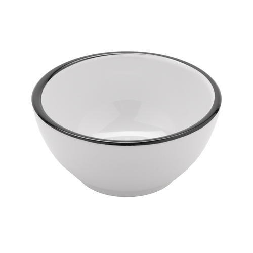 GET B-140-W/BK Settlement Bistro White Melamine 14 oz. Bowl - 2 Doz