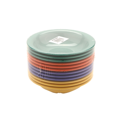 GET B-167-MIX Diamond Color Mix Melamine 16 oz. Mardi Gras Bowl - 2 Doz