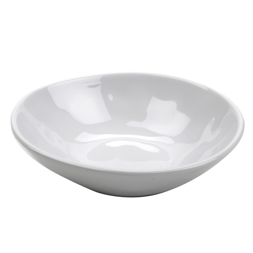 GET B-18-AM-W Arctic Mill White Melamine 16 oz. 7" dia. Irregular Bowl
