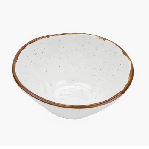 GET B-22-RM Rustic Mill Melamine 22 oz. 6.25" dia. Irregular Bowl- 1 Doz