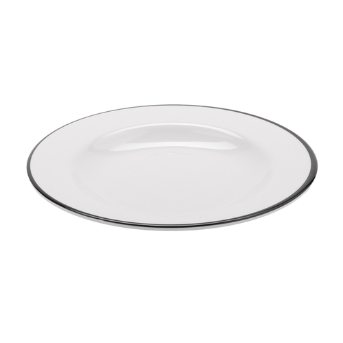 GET B-220-W/BK Settlement Bistro White Melamine 24 oz. Soup Bowl - 1 Doz