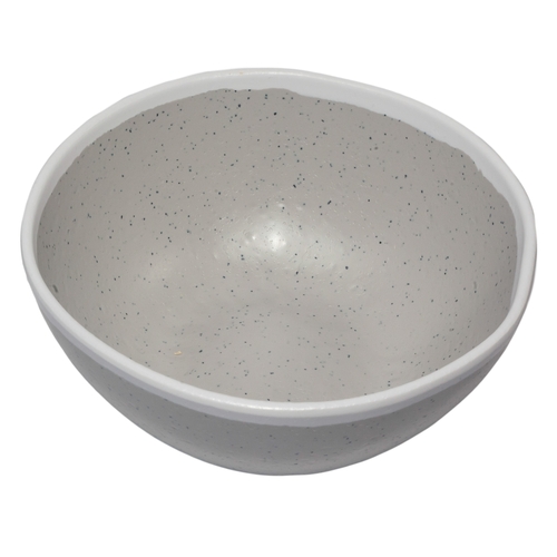 GET B-302-DVG Pottery Market Dove Gray Melamine 20 oz. Salad Bowl - 1 Doz