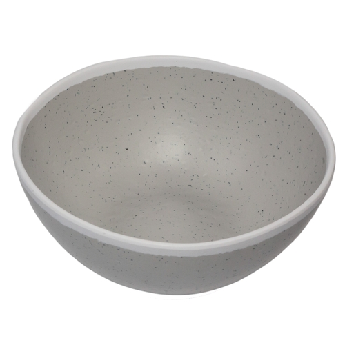 GET B-303-DVG Pottery Market Dove Gray Melamine 1 qt. Salad Bowl - 1 Doz